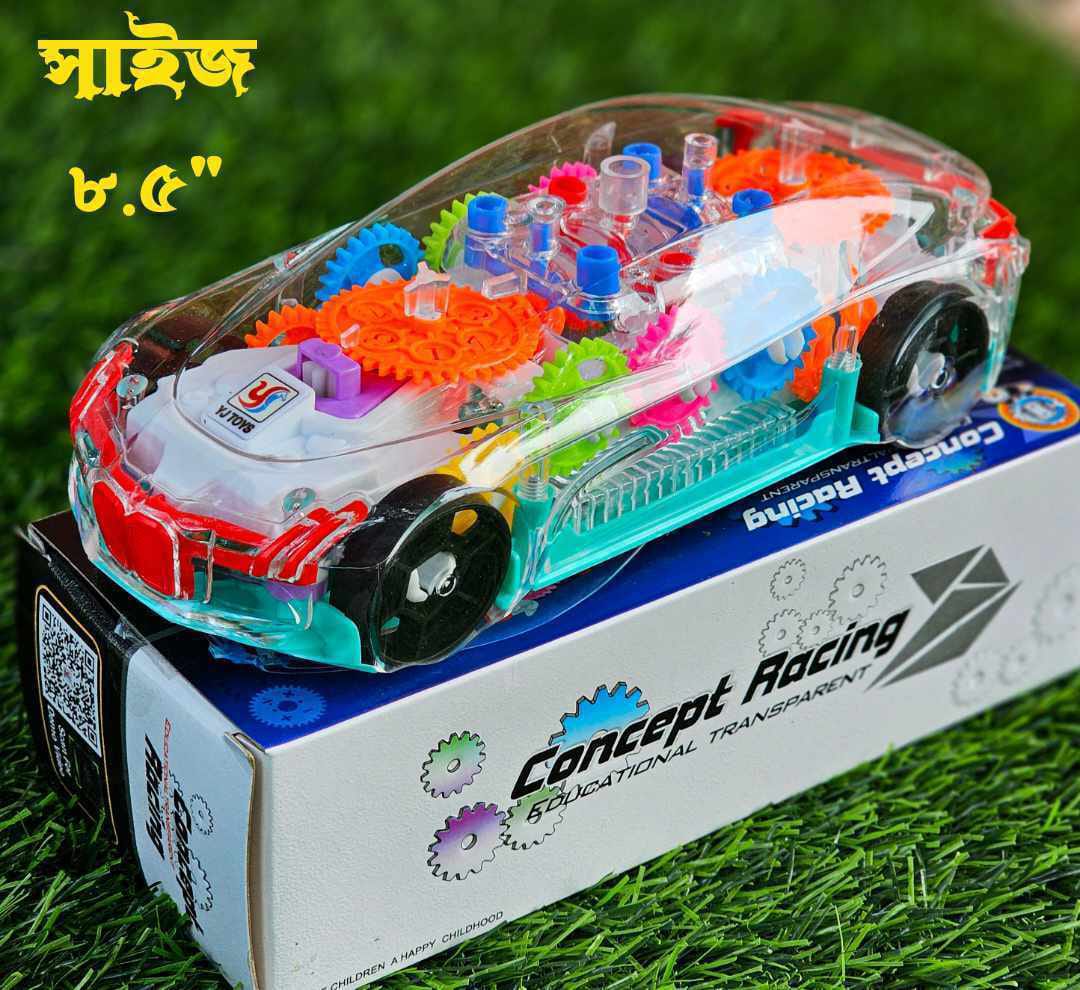 Transparent Gear Racing Toy Car for Kids